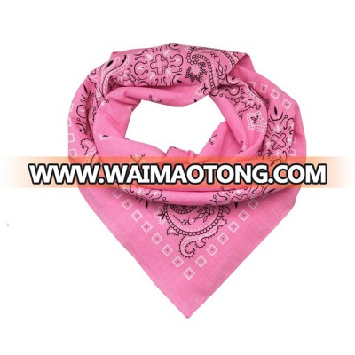 Custom High Quality Popular Unisex Pastel Paisley print soft printed skull square custom Bandana supplier